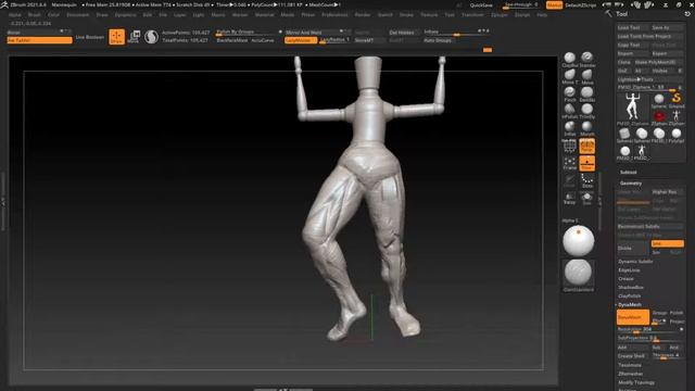 30 Minutes Zbrush Sculpting 47 Muscle 23