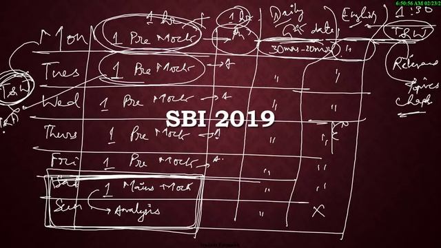 Best Time Table to Crack SBI 2019 || SBI PO 2019 and SBI CLERK 2019 NOTIFICATION AND EXAM DATES