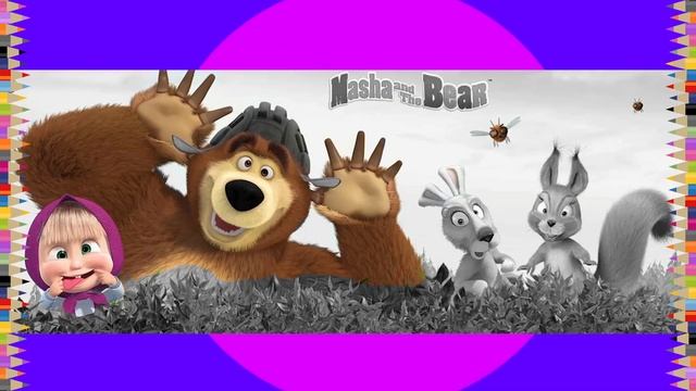 Masha and the Bear Coloring Book Pages for Kids Episode 1