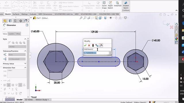 SolidWorks 2022   How to make a Spanner (Exercise 5)