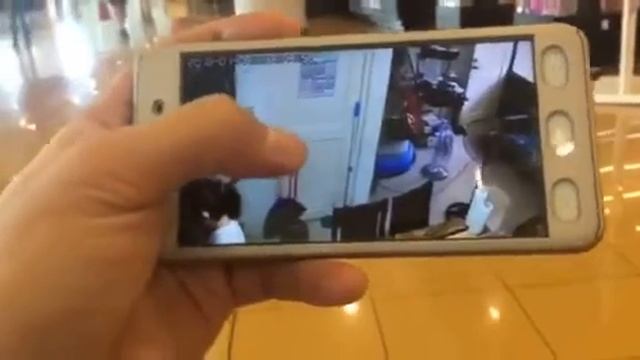 V380 IP Camera monitoring our house while at the Airport
