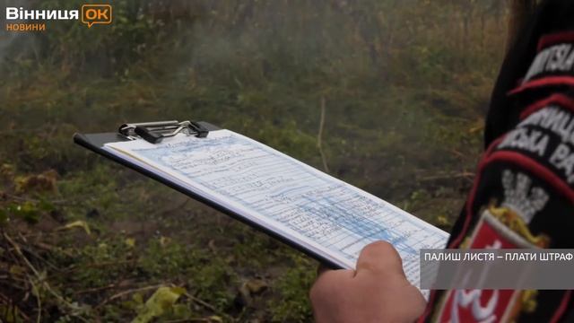 У Вінниці продовжують палити листя
