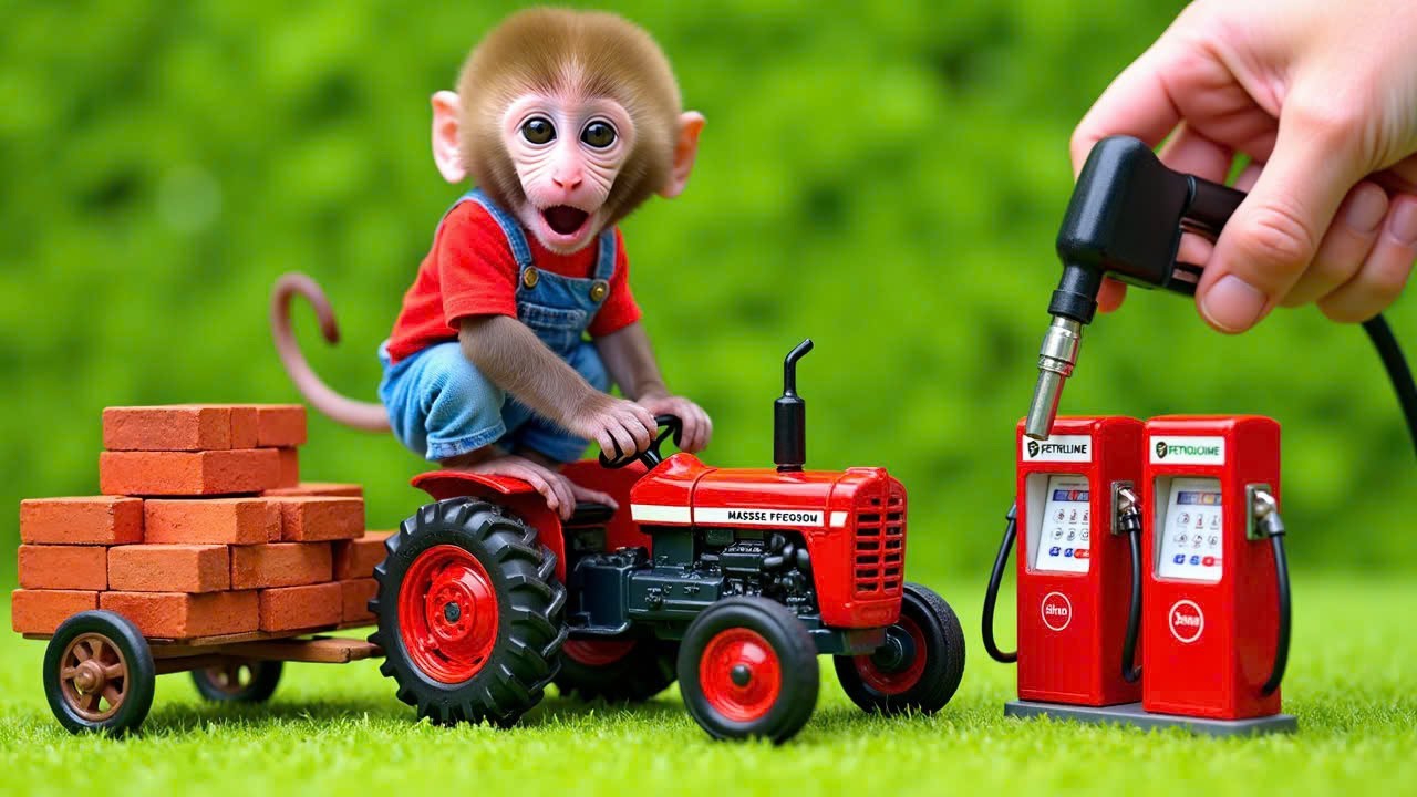 Видео для детей. Обезнка играет с игрушками. Детям. Детское