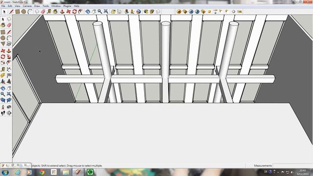 Sketchup Modeling Part4 railing parapet