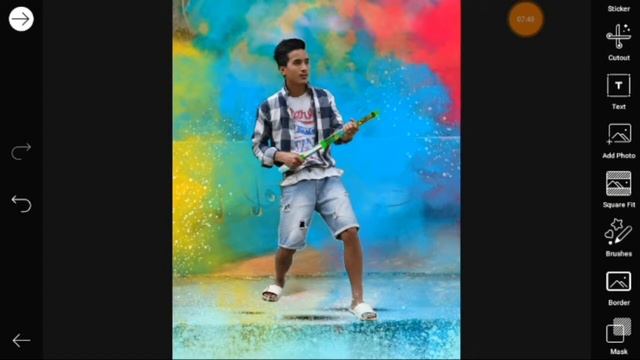 Picsart holi photo editing || holi editing with water colours and holi colour power photo editing |