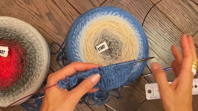 triangular shawl trial yarn #knitting #shawlknitting тест пряжи для бактуса.