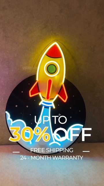 DIY Rocket Neon Sign | Custom Neon Sign - Zanvis Neon #shorts