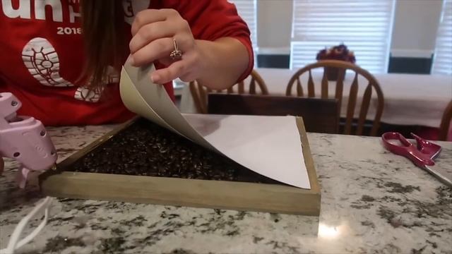 DIY COFFEE BEAN FRAME | Coffee Bar | Crafty Kirsty