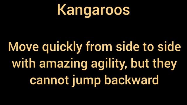 Kangaroo cannot walk backwards| FACTS FRIDAY | Animals that cannot walk backwards