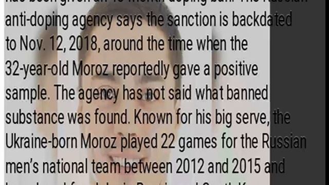 Russian volleyball player Pavel Moroz gets doping ban