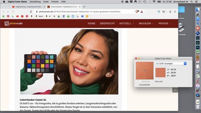xrite colorchecker und lab farbkontrolle