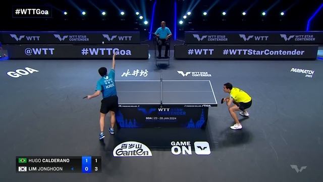 Hugo Calderano vs Lim Jonghoon | MS R16 | WTT Star Contender Goa 2024