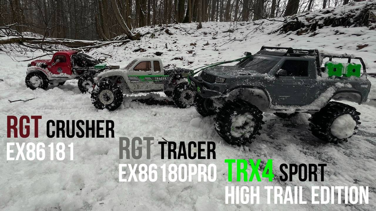 Покатушка TRX-4 Sport High Trail Edition, RGT CRUSHER EX86181 и RGT TRACER EX86180PRO в Измайлово