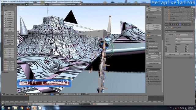 Blender - Camera Targeting and Following Object, Using Constraint - Tutorial