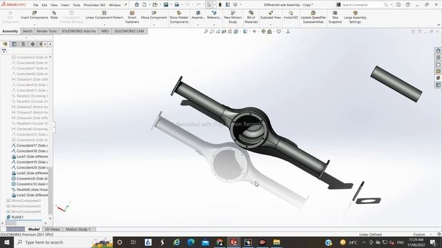 e rickshaw differential axle housing made by Solidworks