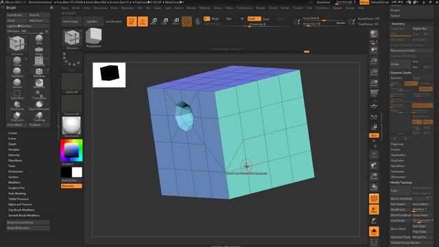 032 ZBrush ZModeler Point Actions