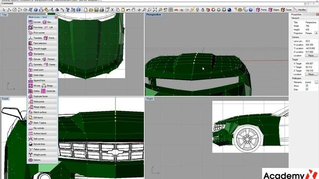 T-Splines 2.1 modeling of car 10