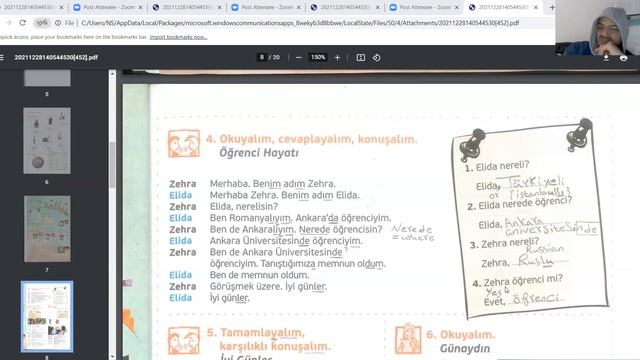 Yunus Emre A1 unit 1 part B. Turkish language
