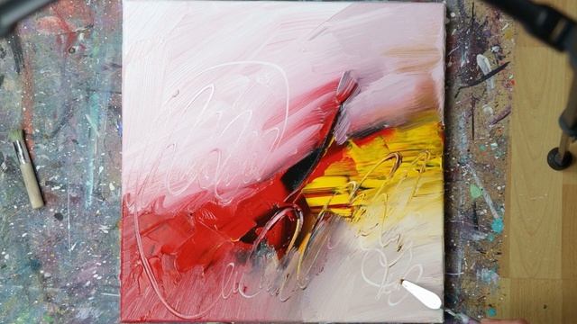 Colorful Abstract Painting / Satisfying / Acrylics / Palette Knife / Demo #083