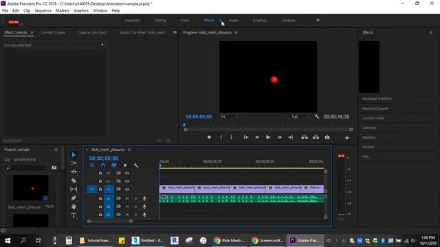 Compiling avi and sound into Premiere Pro