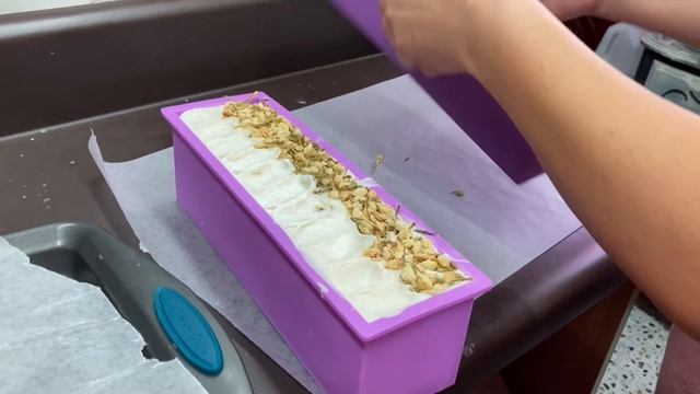 Tea tree essential oil shampoo bars topped with dried jasmine flowers