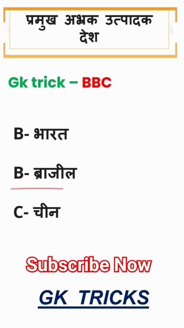 प्रमुख अभ्रक उत्पादक देश। #BBC