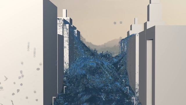 Fluid Simulation(Using Realflow + Blender) | Tsunami in Streets | Sam FX | Satisfying Video
