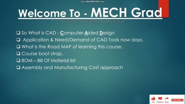 001 Welcome to the 'Mech Grad' CAD-CAM #Free #CATIA Software #Training Program.