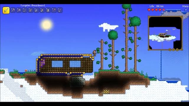 Terraria Lets Play Part 5 "Floating Island Loot!"