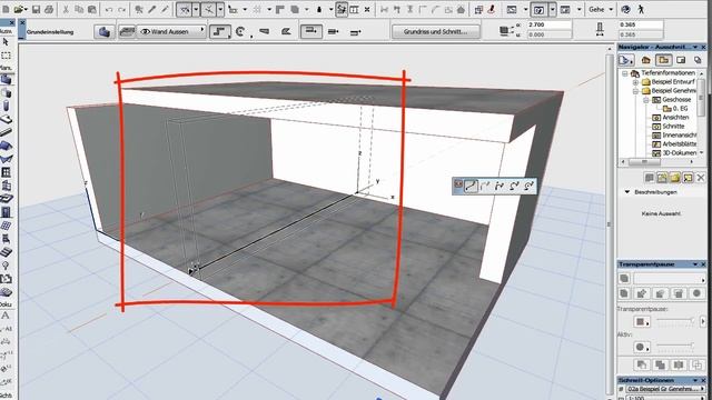 ArchiCAD 15 - 26. Tiefeninformationen im 3D Fenster (vorn/hinten)