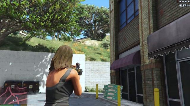 GTA 5 - CRAZY GIRL FIVE STAR COP BATTLE CHASE!! Amanda De Santa Girlfriend