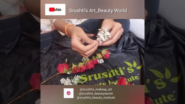 Real Flowers Bridel Bun ..DIY...Easy to Packing #hair #hairstyle #bridalhairstyle #realflower