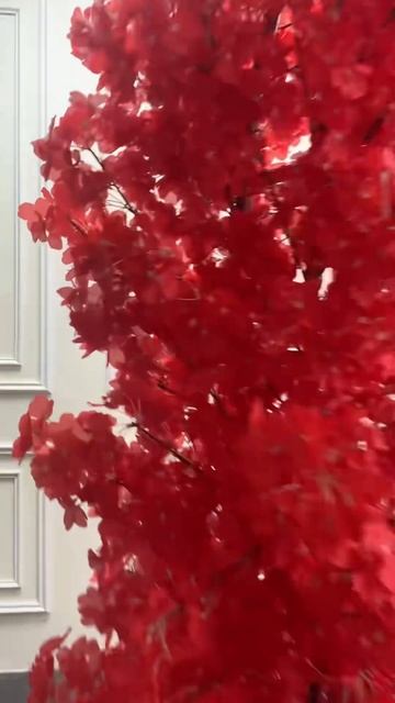 Red Cherry Blossom Arch Flower Stand Wedding Backdrop Decor