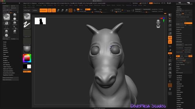 Part 5   Sculpting 3 ZBrush, adding detail to the eyes and head