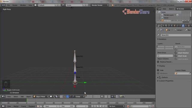 Adding and renaming Bones in Blender 2.77 | Blender Share