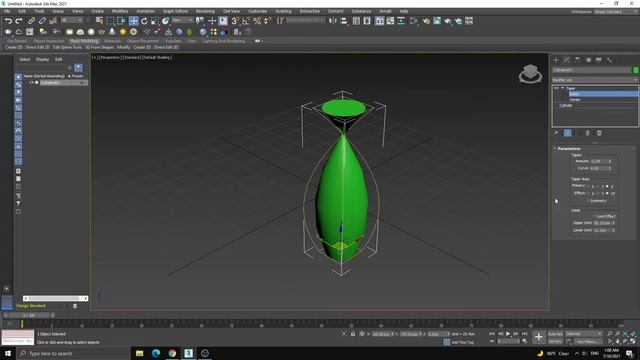 Taper modifier in 3d max (learn 3d max 2)