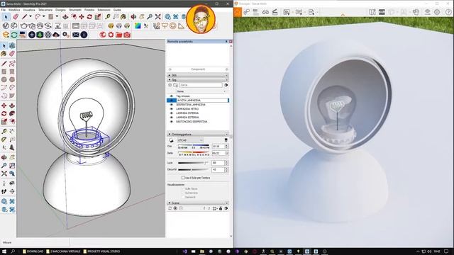 TUTORIAL MOI3D LAMPADA RENDERING IN ITALIANO "PARTE 2"