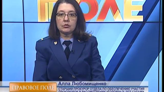 Правовое поле - 47 выпуск.  Поддержание государственного обвинения в суде.
