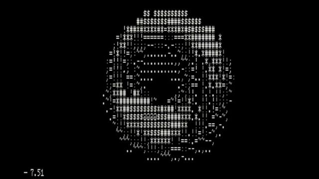 Donut-shaped C code - MSX version (low-res)