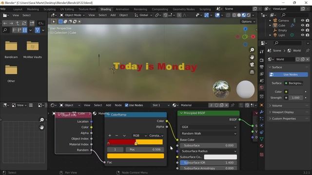 Bouncy Text Animation With Geometry Nodes | Day 175 Blender Logs