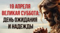 Великая Суббота 19 апреля: Замирает Всё… В Ожидании Чуда | Христианская Мотив