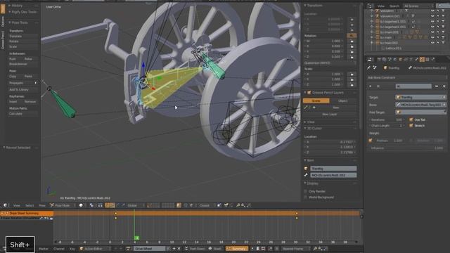 Blender Rigging Tutorial   Rigging a Train Part 4