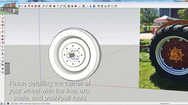 SketchUp Speed Build and Tutorial - Modeling a Tractor Wheel