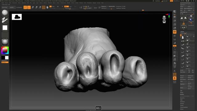 Sculpting Ten Horns Dragon With Zbrush