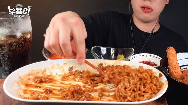 [CC] 새로운 조합 불닭짬뽕 x  짜파게티! 강추!! & 돈가스덮밥 먹방 ㅣJajang Ramen & Pork Cutlet Rice ㅣASMR MUKBANGㅣ