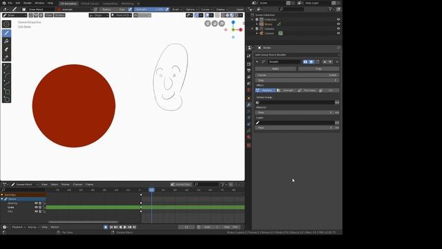 Blender 2.8 Grease Pencil | 2.5D Animation Doodles - Day 9