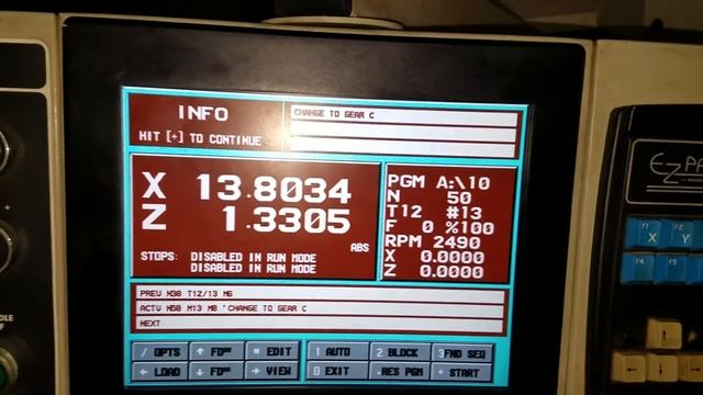 Bridgeport EZ Path running with G-Code