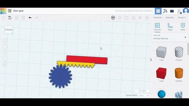 Tinkercad Tutorial - Door gear 3D
