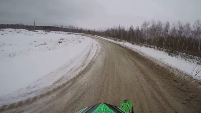 2016/02/14 Мотокросс. Тренировка. Раменское. 2-й заезд