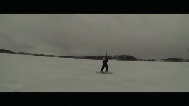 Snowkiting at Galve 2015-02-08